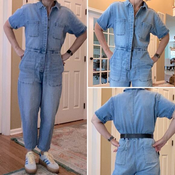 Angry Rabbit | Light Denim Jumpsuit MED EUC - Picture 1 of 16